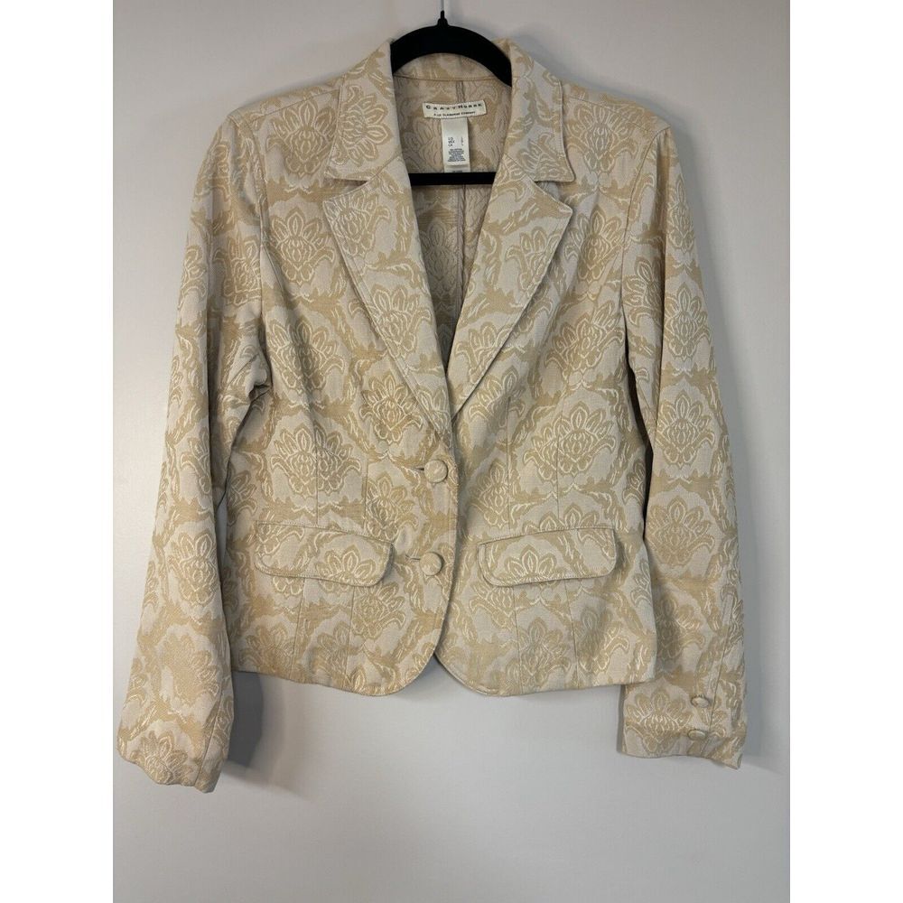 Vintage Crazy Horse‎ Floral Tapestry Blazer size Large